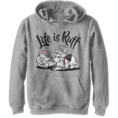 DNDL0010-40042101 Disney Kids 101 Dalmations Life Ruff Youth sweter z kapturem, Athletic Heather, rozmiar S, Athletic Heather, S DNDL0010-40042101 Disney Kids 101 Dalmations Life Ruff Youth sweter z kapturem, Athletic Heather, rozmiar S, Athletic Heather, S