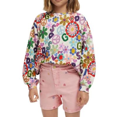 25SGPW03 Desigual Spodnie kwiatowe dziewczęce, Czerwone, 12 lat 25SGPW03 Desigual Spodnie kwiatowe dziewczęce, Czerwone, 12 lat