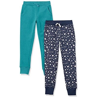 AE1904248-AEKW172-2T Amazon Essentials Spodnie dresowe dla małych dziewczynek, 2 sztuki, granatowe gwiazdki/turkusowy zielony, 2T AE1904248-AEKW172-2T Amazon Essentials Spodnie dresowe dla małych dziewczynek, 2 sztuki, granatowe gwiazdki/turkusowy zielony, 2T
