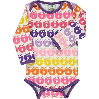 231-3018 Småfolk Baby Girls Body LS, mini retro kostium dla niemowląt i maluchów, kolor morski, 62, Sea Pink, 62 cm 231-3018 Småfolk Baby Girls Body LS, mini retro kostium dla niemowląt i maluchów, kolor morski, 62, Sea Pink, 62 cm