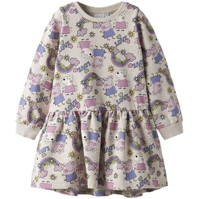 13252064-4922431 NAME IT Nmfdarma Peppa Ls SWE Dress Bru Cplg, Peyote Melange, 110 13252064-4922431 NAME IT Nmfdarma Peppa Ls SWE Dress Bru Cplg, Peyote Melange, 110