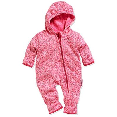 421010-18 Playshoes Dziecięcy kombinezon polarowy, oddychający kombinezon unisex dla chłopców i dziewczynek, z długim zamkiem błyskawicznym i kapturem, melanżowy wzór, 18 różowy, 62 421010-18 Playshoes Dziecięcy kombinezon polarowy, oddychający kombinezon unisex dla chłopców i dziewczynek, z długim zamkiem błyskawicznym i kapturem, melanżowy wzór, 18 różowy, 62