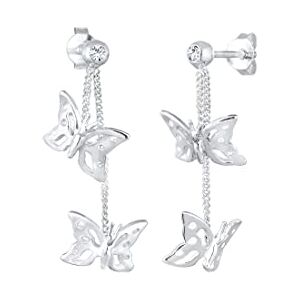 0304712412 Elli Ohrringe Damen Ohrhänger Schmetterling Trend Natur mit Kristallen ze srebra wysokiej próby 925, Kryształ Metal Srebro, Kryształ 0304712412 Elli Ohrringe Damen Ohrhänger Schmetterling Trend Natur mit Kristallen ze srebra wysokiej próby 925, Kryształ Metal Srebro, Kryształ