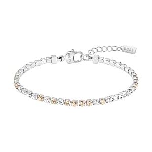 1580633 BOSS Biżuteria damska KASSY PRECIOUS Collection bransoletka ze stali nierdzewnej z kolorowymi kryształkami , Jeden rozmiar, Stal nierdzewna, Bez kamieni szlachetnych 1580633 BOSS Biżuteria damska KASSY PRECIOUS Collection bransoletka ze stali nierdzewnej z kolorowymi kryształkami , Jeden rozmiar, Stal nierdzewna, Bez kamieni szlachetnych