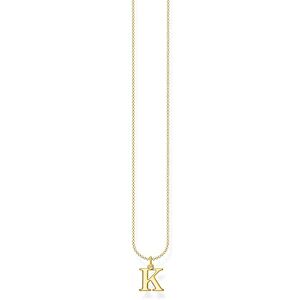 KE2020-413-39-L45V THOMAS SABO litera K pozłacany srebrny naszyjnik KE2020-413-39 KE2020-413-39-L45V THOMAS SABO litera K pozłacany srebrny naszyjnik KE2020-413-39