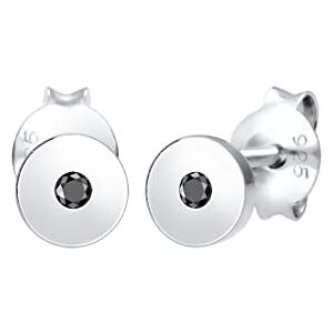 310912417 Elli Premium damskie kolczyki koła Geo czarny diament (0,04 ct.) srebro próby 925 e srebro, colore: srebro, cod. 0 310912417 Elli Premium damskie kolczyki koła Geo czarny diament (0,04 ct.) srebro próby 925 e srebro, colore: srebro, cod. 0