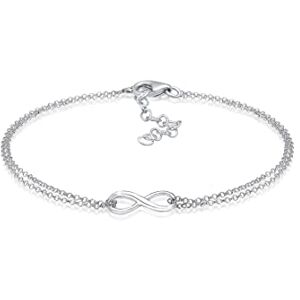 0209220815_18 Elli Kobiety Infinity Bransoletka, Srebrny, 18 cm 0209220815_18 Elli Kobiety Infinity Bransoletka, Srebrny, 18 cm