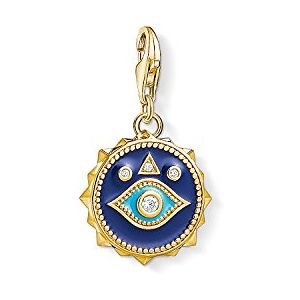 1663-565-32 Thomas Sabo damski wisiorek ze srebra wysokiej próby 925 niebieski Nazar Eye Club pozłacany żółtym złotem 1663-565-32 Thomas Sabo damski wisiorek ze srebra wysokiej próby 925 niebieski Nazar Eye Club pozłacany żółtym złotem