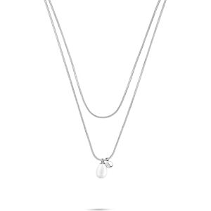 SOJ-0185-N-45 s.Oliver Necklace – elegancki naszyjnik z polerowanej stali nierdzewnej – srebrny – łańcuszek typu żmijka 42 cm – wodoodporny i przyjazny dla skóry SOJ-0185-N-45 s.Oliver Necklace – elegancki naszyjnik z polerowanej stali nierdzewnej – srebrny – łańcuszek typu żmijka 42 cm – wodoodporny i przyjazny dla skóry