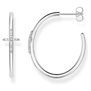 CR649 Thomas Sabo Kolczyk kreolski z białymi kamieniami, Jeden rozmiar, Srebro szterlingowe, Bez kamieni szlachetnych CR649 Thomas Sabo Kolczyk kreolski z białymi kamieniami, Jeden rozmiar, Srebro szterlingowe, Bez kamieni szlachetnych