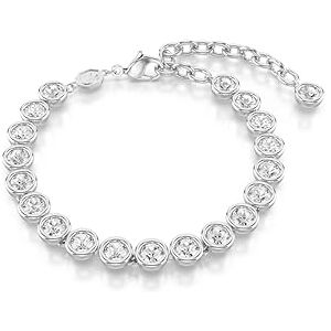 5682666 Swarovski Bransoletka Imber Tennis, Szlif okrągły, Biała, Powłoka z rodu 5682666 Swarovski Bransoletka Imber Tennis, Szlif okrągły, Biała, Powłoka z rodu