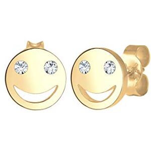 303762018 Elli Kolczyki Smiley Face Emoji kryształki 925 srebro, Srebro szterlingowe, kryształ 303762018 Elli Kolczyki Smiley Face Emoji kryształki 925 srebro, Srebro szterlingowe, kryształ