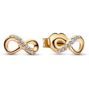 268820C01 PANDORA Moments Funkelnde Unendlichkeit Ohrstecker aus 14 Karat vergoldeter Metalllegierung mit Zirkonia in der Farbe Gold, 262626C01 268820C01 PANDORA Moments Funkelnde Unendlichkeit Ohrstecker aus 14 Karat vergoldeter Metalllegierung mit Zirkonia in der Farbe Gold, 262626C01