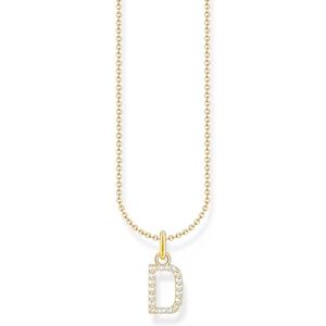 KE2243 THOMAS SABO naszyjnik litera D, pozłacane srebro z cyrkoniami, -414-14 KE2243 THOMAS SABO naszyjnik litera D, pozłacane srebro z cyrkoniami, -414-14
