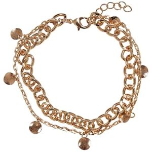 TB5161 Urban Classics Łańcuszek na stopę unisex Charmy Anklet, kolor złoty, rozmiar L/XL TB5161 Urban Classics Łańcuszek na stopę unisex Charmy Anklet, kolor złoty, rozmiar L/XL