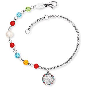 ERBS-LILLIFL-ZIM Engelsrufer Damen Armband silber aus Sterling Silber, Glasperlen und Lebensblume Anhänger besetzt mit 24 bunten Zirkonia -in zwei Längen verstellbar nickelfrei ERBS-LILLIFL-ZIM Engelsrufer Damen Armband silber aus Sterling Silber, Glasperlen und Lebensblume Anhänger besetzt mit 24 bunten Zirkonia -in zwei Längen verstellbar nickelfrei