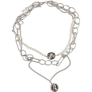 TB4325-00473 Urban Classics Ocean Layering Necklace silver one size TB4325-00473 Urban Classics Ocean Layering Necklace silver one size