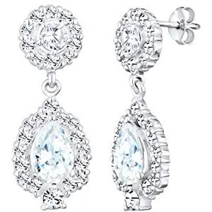 0310491112 Elli Kolczyki damskie Premium Glamour Vintage z kryształkami i cyrkoniami ze srebra wysokiej próby 925 0310491112 Elli Kolczyki damskie Premium Glamour Vintage z kryształkami i cyrkoniami ze srebra wysokiej próby 925