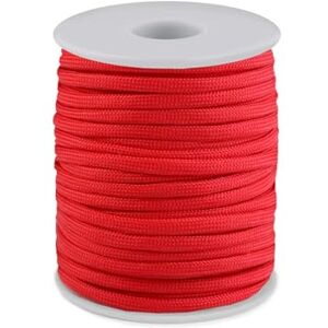 cyclingcolors 1 x sznurek polipropylenowy 4 mm 25 m bransoletka wisiorek biżuteria naszyjnik zostawia koronkowy pasek dekoracja szycia, czerwony cyclingcolors 1 x sznurek polipropylenowy 4 mm 25 m bransoletka wisiorek biżuteria naszyjnik zostawia koronkowy pasek dekoracja szycia, czerwony
