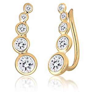 306430617 Elli Damskie kolczyki Earcuff Koło Geo Kryształy ze srebra wysokiej próby 925 e srebro,złoto 306430617 Elli Damskie kolczyki Earcuff Koło Geo Kryształy ze srebra wysokiej próby 925 e srebro,złoto