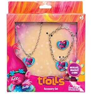 Joytoy Joy Toy 65176 Trolls mak bransoletka/naszyjnik i pierścionek metalowy zestaw biżuterii w opakowaniu prezentowym Joytoy Joy Toy 65176 Trolls mak bransoletka/naszyjnik i pierścionek metalowy zestaw biżuterii w opakowaniu prezentowym