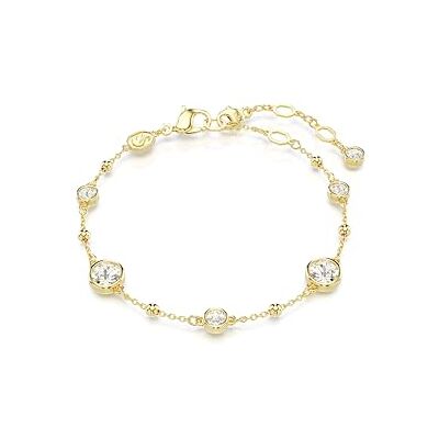 5680094 Swarovski Bransoletka Imber, Szlif okrągły, Wzór rozproszony, Biała, Powłoka w odcieniu złota 5680094 Swarovski Bransoletka Imber, Szlif okrągły, Wzór rozproszony, Biała, Powłoka w odcieniu złota