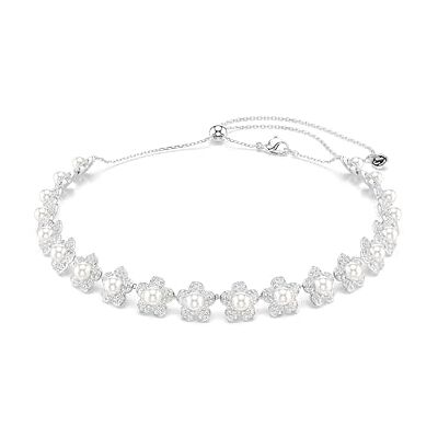 5751250 Swarovski x Ariana Grande Naszyjnik typu choker, Kryształowa Perła, Szlif okrągły, Biały, Powłoka z rodu 5751250 Swarovski x Ariana Grande Naszyjnik typu choker, Kryształowa Perła, Szlif okrągły, Biały, Powłoka z rodu