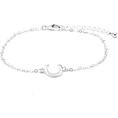 SSBX462C00 LUXENTER Srebrna bransoletka Alphabet litera C, Talla única, Metal, Bez kamienia szlachetnego SSBX462C00 LUXENTER Srebrna bransoletka Alphabet litera C, Talla única, Metal, Bez kamienia szlachetnego