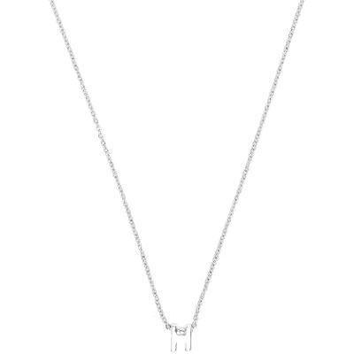 SSNX348H00 LUXENTER Srebrne wykończenie litera H Mediano metalowy naszyjnik alfabet bez kamienia szlachetnego, mediano, metal, bez kamienia szlachetnego SSNX348H00 LUXENTER Srebrne wykończenie litera H Mediano metalowy naszyjnik alfabet bez kamienia szlachetnego, mediano, metal, bez kamienia szlachetnego