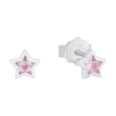 2024372 Princess Lillifee Kolczyki Sztyfty Biżuteria do Uszu, z Syntetyk Cyrkonu, 0,5 cm, Różowa, Gwiazda, Dostarczane w Pudełku na Biżuterię, 2024372 Princess Lillifee Kolczyki Sztyfty Biżuteria do Uszu, z Syntetyk Cyrkonu, 0,5 cm, Różowa, Gwiazda, Dostarczane w Pudełku na Biżuterię,
