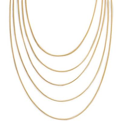 1 SINGULARU Naszyjnik Cleopatra. Stal mit Pozłacany złotem 8K. Schmuck für Damen. 1 SINGULARU Naszyjnik Cleopatra. Stal mit Pozłacany złotem 8K. Schmuck für Damen.