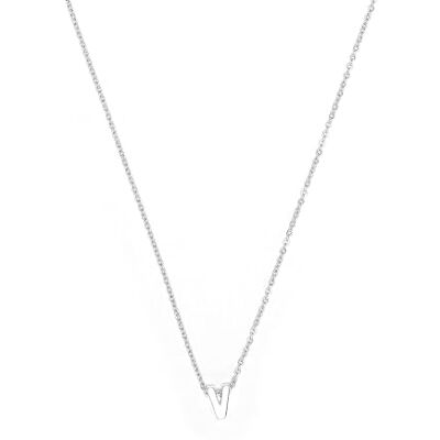 SSNX348V00 LUXENTER Srebrne wykończenie litera V Mediano alfabet naszyjnik metal bez kamienia szlachetnego, mediano, metal, bez kamienia szlachetnego, Mediano, Metal, Bez kamieni szlachetnych SSNX348V00 LUXENTER Srebrne wykończenie litera V Mediano alfabet naszyjnik metal bez kamienia szlachetnego, mediano, metal, bez kamienia szlachetnego, Mediano, Metal, Bez kamieni szlachetnych