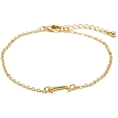 SGBX462J00 LUXENTER Bransoletka Alphabet wykończenie 18-karatowego złota litera J, Talla única, Metal, Bez kamienia szlachetnego SGBX462J00 LUXENTER Bransoletka Alphabet wykończenie 18-karatowego złota litera J, Talla única, Metal, Bez kamienia szlachetnego