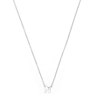 SSNX348N00 LUXENTER Srebrne wykończenie litera N Mediano alfabet naszyjnik metal bez kamienia szlachetnego, mediano, metal, bez kamienia szlachetnego SSNX348N00 LUXENTER Srebrne wykończenie litera N Mediano alfabet naszyjnik metal bez kamienia szlachetnego, mediano, metal, bez kamienia szlachetnego