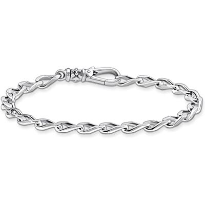 A2006-637-21-L19,5V Thomas Sabo Herren Armband Panzerarmband aus geschwärztem 925er Sterlingsilber, Gr. 15cm-19,5cm, A2006-637-21-L19,5V Thomas Sabo Herren Armband Panzerarmband aus geschwärztem 925er Sterlingsilber, Gr. 15cm-19,5cm,