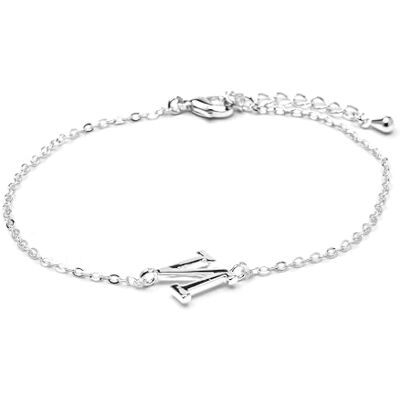 SSBX462N00 LUXENTER Bransoletka alfabetowa ze srebrnym wykończeniem litera N jeden rozmiar metal bez kamienia szlachetnego, jeden rozmiar, metal, bez kamieni szlachetnych SSBX462N00 LUXENTER Bransoletka alfabetowa ze srebrnym wykończeniem litera N jeden rozmiar metal bez kamienia szlachetnego, jeden rozmiar, metal, bez kamieni szlachetnych