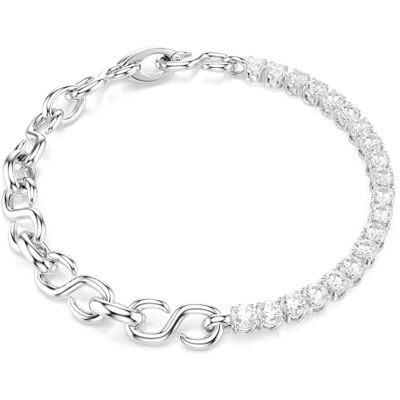 5753926 Swarovski Matrix Bransoletka, Szlif Okrągły, Biały, Powlekany Rodem 5753926 Swarovski Matrix Bransoletka, Szlif Okrągły, Biały, Powlekany Rodem