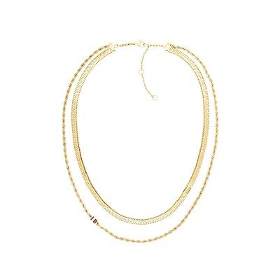 2780980 Tommy Hilfiger Biżuteria damski podwójny łańcuszek naszyjnik z żółtego złota 2780980 Tommy Hilfiger Biżuteria damski podwójny łańcuszek naszyjnik z żółtego złota