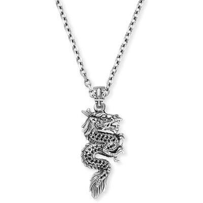 Dragon SAVE BRAVE Łańcuszek na szyję ze stali nierdzewnej z zawieszką w kształcie smoka w kolorze srebrnym wraz z opak, Verstellbar, Stal nierdzewna, Bez kamieni szlachetnych Dragon SAVE BRAVE Łańcuszek na szyję ze stali nierdzewnej z zawieszką w kształcie smoka w kolorze srebrnym wraz z opak, Verstellbar, Stal nierdzewna, Bez kamieni szlachetnych