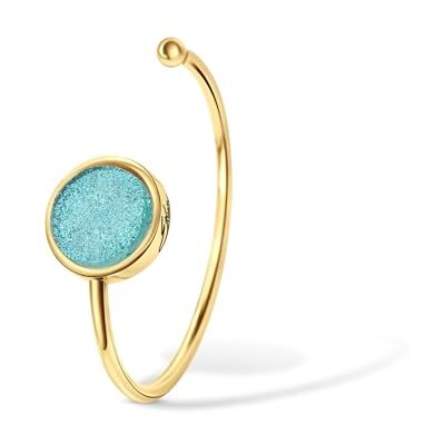 BrCricl-GP-Azur Ellen Kvam Jewelry Bransoletka okrągła pozłacana 18-karatowym złotem, lazur, Jeden rozmiar, Srebro szterlingowe Szkło, Bez kamieni szlachetnych BrCricl-GP-Azur Ellen Kvam Jewelry Bransoletka okrągła pozłacana 18-karatowym złotem, lazur, Jeden rozmiar, Srebro szterlingowe Szkło, Bez kamieni szlachetnych