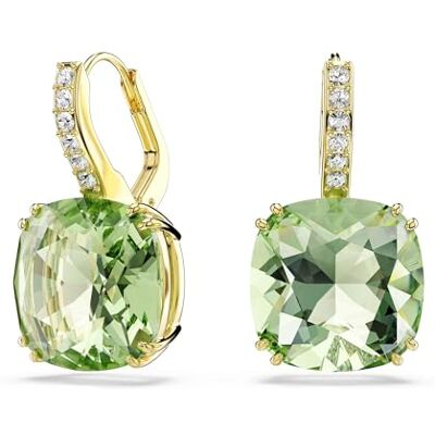 5764822 Swarovski Millenia Kolczyki Wiszące, Szlif Poduszkowy, Zielony, Wykończenie W Złocie 18-Karatowym 5764822 Swarovski Millenia Kolczyki Wiszące, Szlif Poduszkowy, Zielony, Wykończenie W Złocie 18-Karatowym