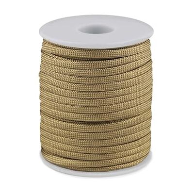cyclingcolors 1 x sznurek polipropylenowy 4 mm 25 m bransoletka wisiorek biżuteria naszyjnik zostaw koronkowy pasek do szycia dekoracja, głęboki beż cyclingcolors 1 x sznurek polipropylenowy 4 mm 25 m bransoletka wisiorek biżuteria naszyjnik zostaw koronkowy pasek do szycia dekoracja, głęboki beż