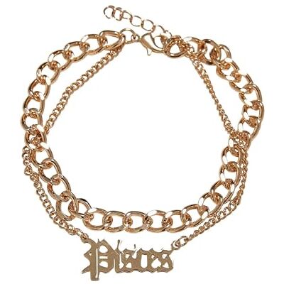 TB5160 Urban Classics Łańcuszek na stopę unisex Zodiac Golden Anklet, kolor koralików, rozmiar L/XL TB5160 Urban Classics Łańcuszek na stopę unisex Zodiac Golden Anklet, kolor koralików, rozmiar L/XL