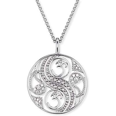 Engelsrufer Damen Halskette aus Sterling Silber und rundem Balance Anhänger besetzt mit 20 Zirkonia Steinen in zwei Längen verstellbar- Länge: 50cm Engelsrufer Damen Halskette aus Sterling Silber und rundem Balance Anhänger besetzt mit 20 Zirkonia Steinen in zwei Längen verstellbar- Länge: 50cm
