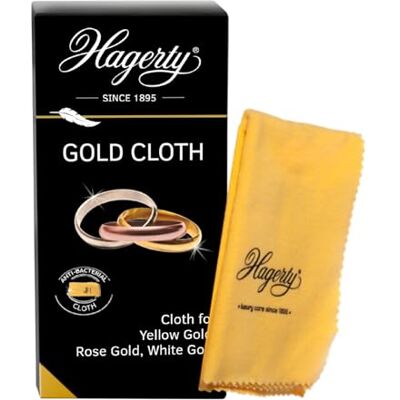 Hagerty Gold Cloth Ściereczka do czyszczenia złota 36 x 30 cm I Impregnowana bawełniana ściereczka do czyszczenia złotej biżuterii przywracająca połysk I Skuteczna ściereczka do polerowania biżuterii Hagerty Gold Cloth Ściereczka do czyszczenia złota 36 x 30 cm I Impregnowana bawełniana ściereczka do czyszczenia złotej biżuterii przywracająca połysk I Skuteczna ściereczka do polerowania biżuterii
