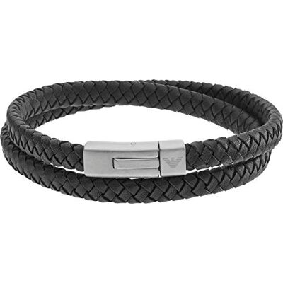 EGS2176040 Emporio Armani Męska bransoletka ze stali szlachetnej lub skóry z zapięciem pudełkowym i języczkiem EGS2176040 Emporio Armani Męska bransoletka ze stali szlachetnej lub skóry z zapięciem pudełkowym i języczkiem
