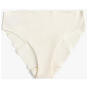 3SLK30006MK002 Koton Damskie majtki wycinane laserowo brazylijskie bloomers, Ecru (002), M 3SLK30006MK002 Koton Damskie majtki wycinane laserowo brazylijskie bloomers, Ecru (002), M