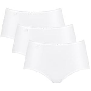 1QL34-03 Sloggi Kobiety 24/7 Midi C3P Majtki, Biały, 44 1QL34-03 Sloggi Kobiety 24/7 Midi C3P Majtki, Biały, 44