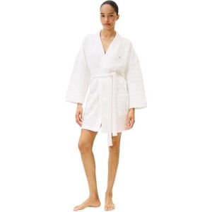 UW0UW06217 Tommy Hilfiger Damski prezent pikowany szlafrok szlafrok, biały, M, Biały (kość słoniowa), M UW0UW06217 Tommy Hilfiger Damski prezent pikowany szlafrok szlafrok, biały, M, Biały (kość słoniowa), M