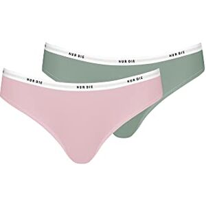 826031 Nur Die Soft Slip zestaw 2 par bawełnianych, wielokolorowe, sportowe majtki damskie, khaki/róża., 36-38 826031 Nur Die Soft Slip zestaw 2 par bawełnianych, wielokolorowe, sportowe majtki damskie, khaki/róża., 36-38